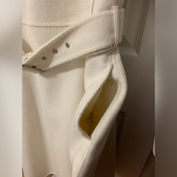 BCBGMaxAzria White Belted Coat - Picture 11 of 13